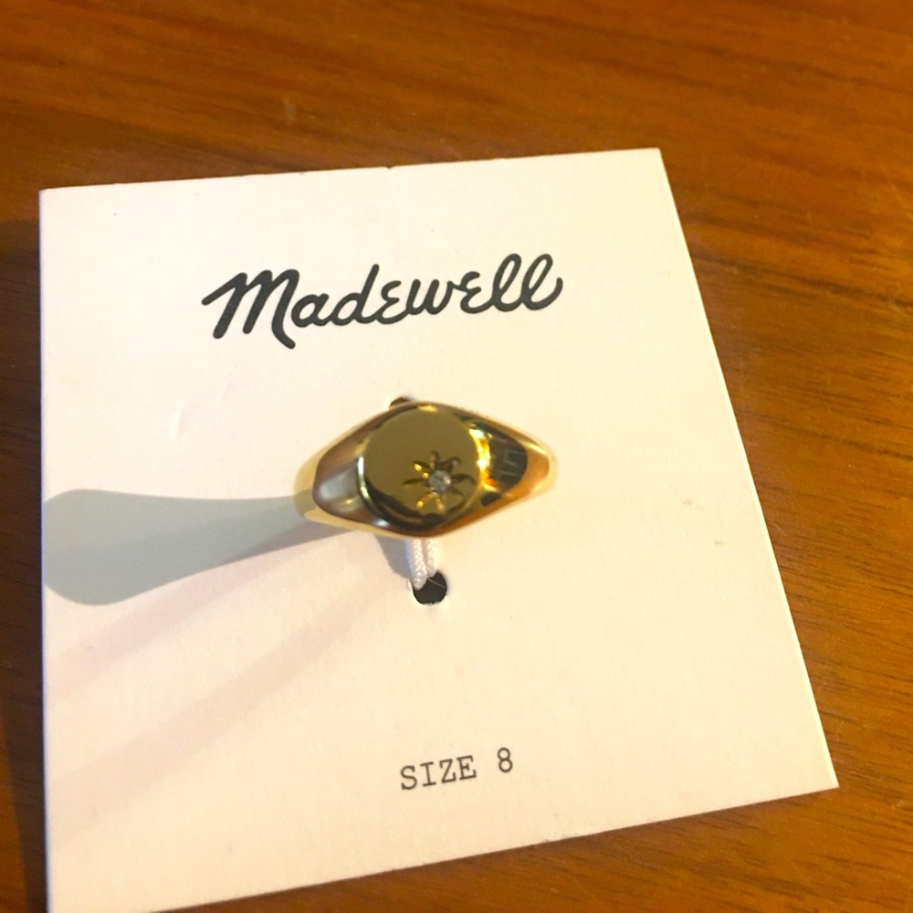 CZ Spark Signet Ring MADEWELL